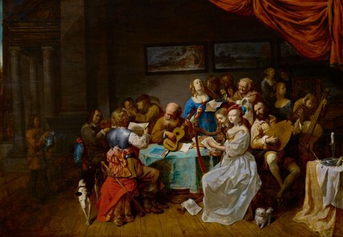 Domestic music-making, 1650, David Ryckaert III