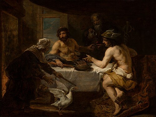 Philemon and Baucis Hosting Jupiter and Mercury, , David Ryckaert III