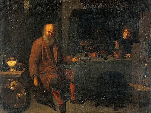 An Alchemist in His Laboratory, , David Ryckaert III