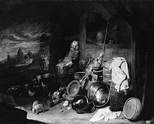 The Yard of the Inn at Emmaus, 1646, David Ryckaert III