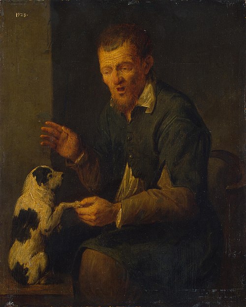 Peasant with a Dog, 1640, David Ryckaert III