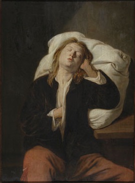 A Boy Sleeping against a Pillow, 1648, David Ryckaert III