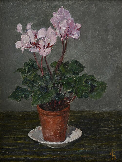 Stilleven met cyclaam, , Carel Nicolaas Storm van 's-Gr