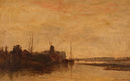 Avond in de Biesbosch, , Carel Nicolaas Storm van 's-Gr