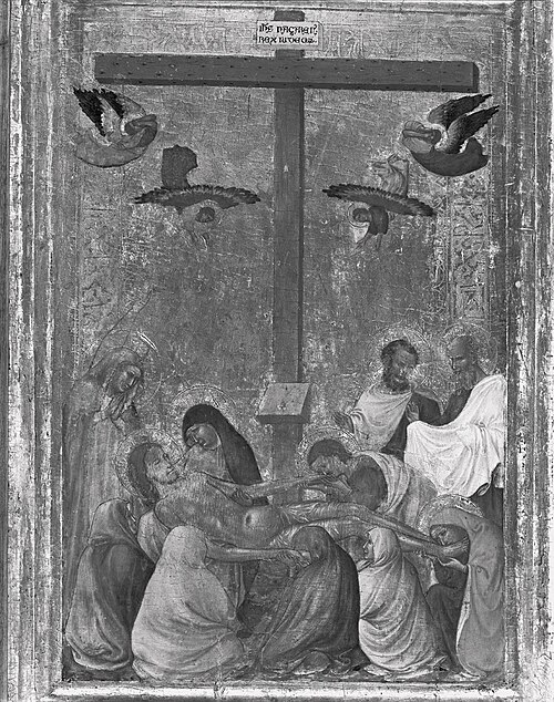Lamentation over the Dead Christ, 1320, Lippo di Benivieni