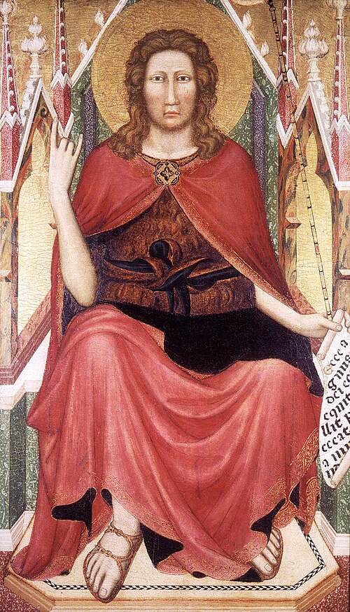 Saint John the Baptist Enthroned, 1317, Lippo di Benivieni
