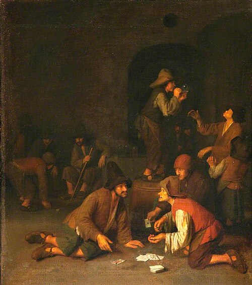 Boors playing at Cards, 1653, Pieter Hermansz Verelst