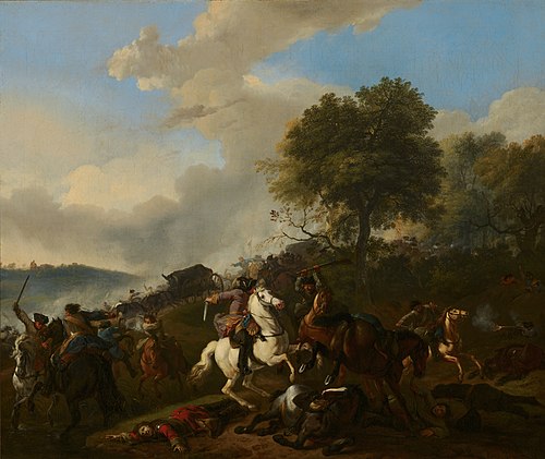Attaque d'un convoi, 1680, Jan Van Huchtenburg