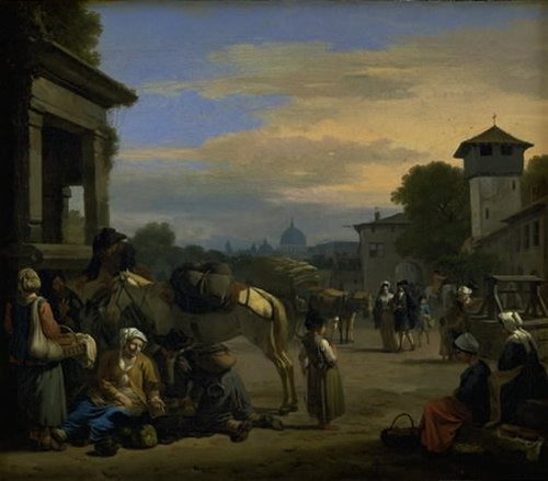 Street Scene in Rome, 1707, Jan Van Huchtenburg