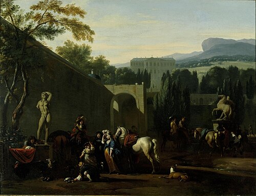 Landscape Near Florence, 1675, Jan van Huchtenburgh