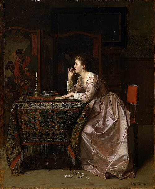 The Important Response, 1850, Florent Willems
