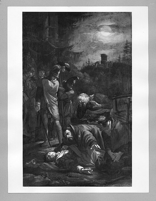 Der Tod des Otto von Wittelsbach, A.D.1209, 1825, Joseph von Führich