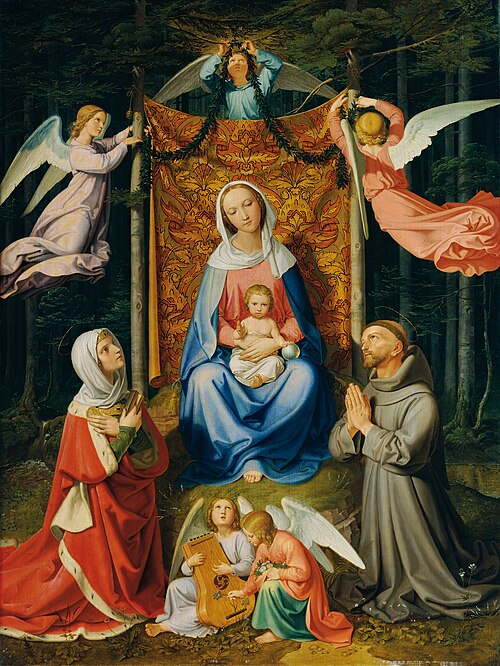 Waldesruhe (Madonna mit Kind, hl. Adelheid und hl. Franziskus), 1835, Joseph von Führich