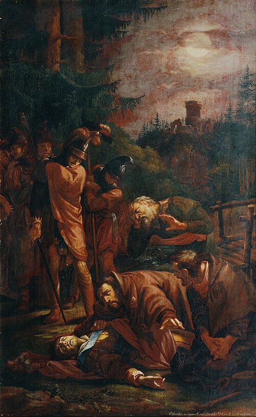 Der Tod des Pfalzgrafen Otto von Bayern, 1829, Joseph von Führich