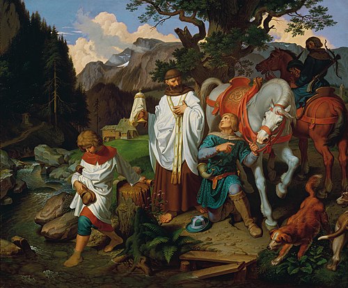 Rudolf von Habsburg und der Priester, 1870, Joseph von Führich
