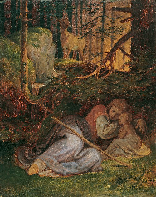 Genovevas Rast im Walde, 1869, Joseph von Führich