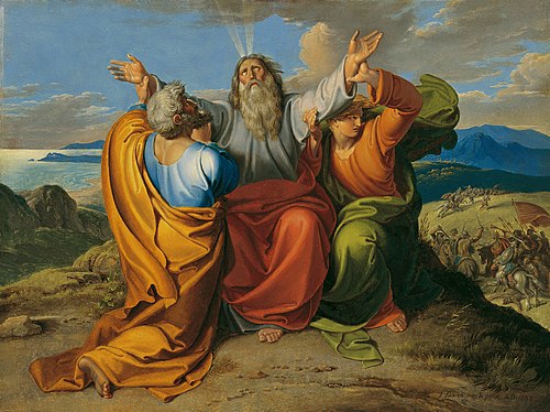 Der betende Moses mit Aaron und Hur auf dem Berge Horeb, 1832, Joseph von Führich