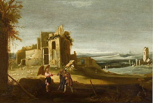 The Foretelling of the birth of Samson to Manoah and his wife, 1617, Jan Linsen