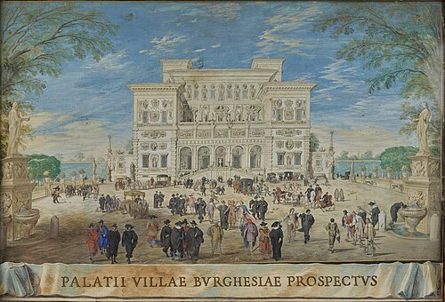 Vue de la Villa Borghèse, 1636, Johann Wilhelm Baur