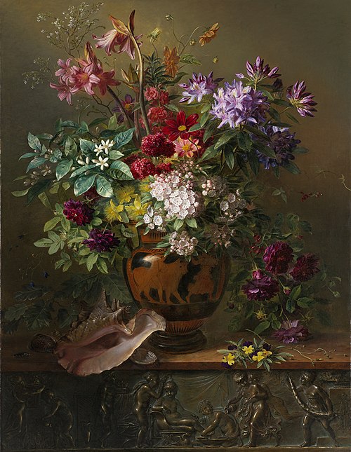 Still Life with Flowers in a Greek Vase: Allegory of Spring, 1817, Georgius Jacobus Johannes van 