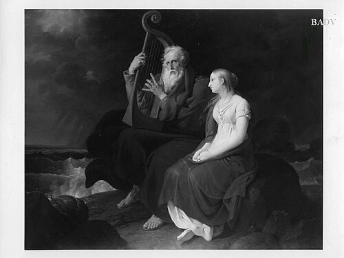 Ossian und Malvina am Meeresstrand, 1825, Johann Peter Krafft