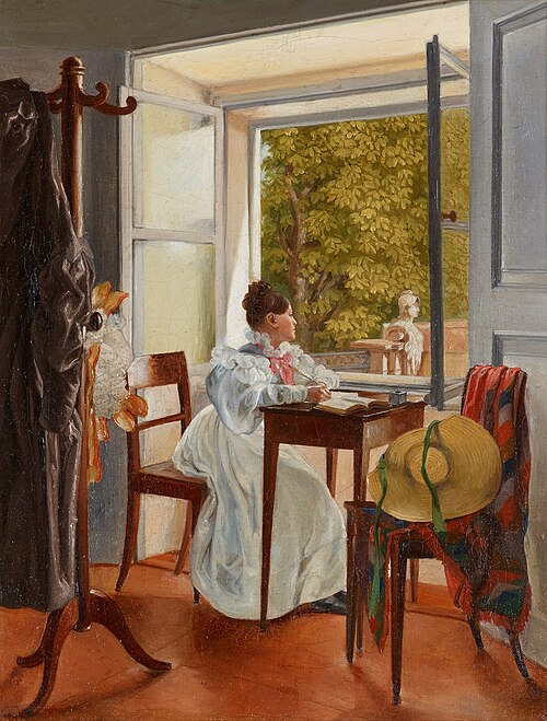 Marie Krafft am Schreibtisch, 1831, Johann Peter Krafft