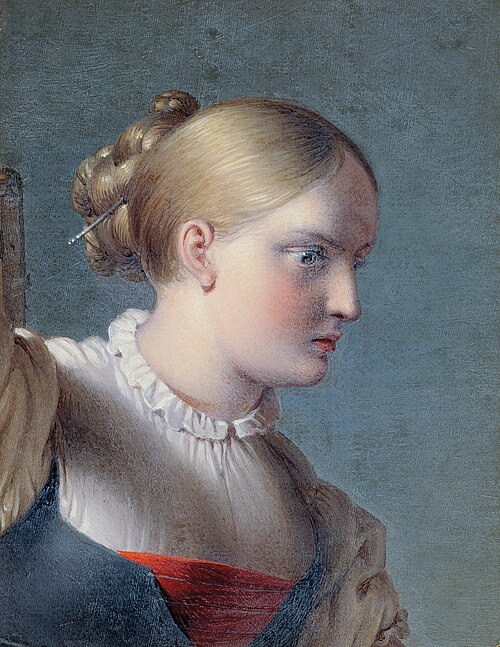 Brustbild eines Mädchens (Studie zu "Hermann und Dorothea"), 1817, Johann Peter Krafft