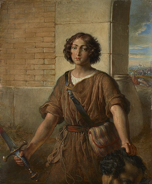 David mit dem Haupt Goliaths, , Johann Peter Krafft