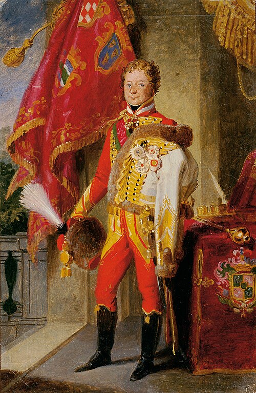 Ignaz Graf Gyulay von Naros-Nemeth und Nadaska in ungarischer Uniform, 1830, Johann Peter Krafft