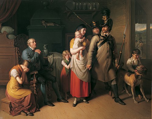 The Farewell of the Country Soldier, 1813, Johann Peter Krafft