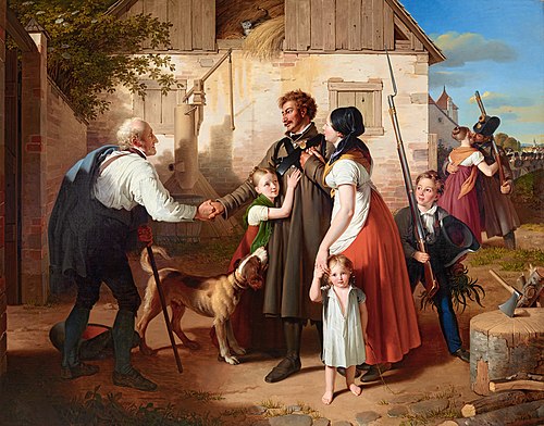 Die Heimkehr des Landwehrmannes, 1820, Johann Peter Krafft