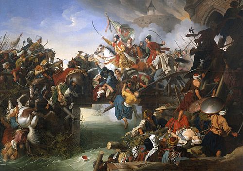 La charge de Nikola Šubić Zrinski depuis la forteresse de Szigetvár (1566), 1825, Johann Peter Krafft