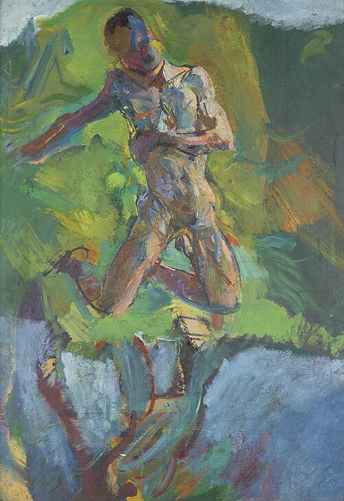 Kniender Narziß, 1920, Anton Kolig