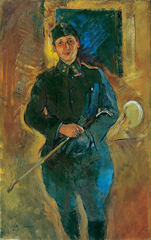 Otto von Aichelburg-Zossenegg als Kavallerieoberleutnant, 1916, Anton Kolig