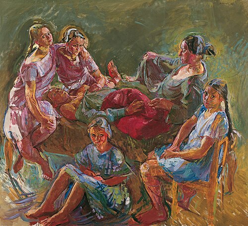 Die Familie des Künstlers, 1928, Anton Kolig