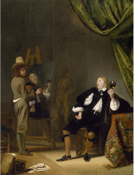An Artist Painting a Portrait, 1648, Simon Kick