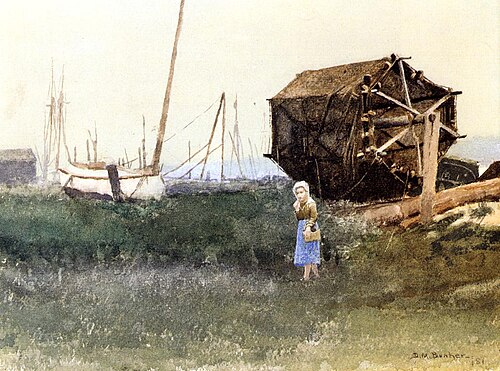 The Fisher Girl, Nantucket, 1881, Dennis Miller Bunker