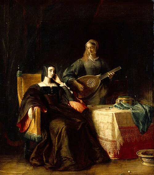 Katherine of Aragon with Her Maid, 1826, Charles Robert Leslie