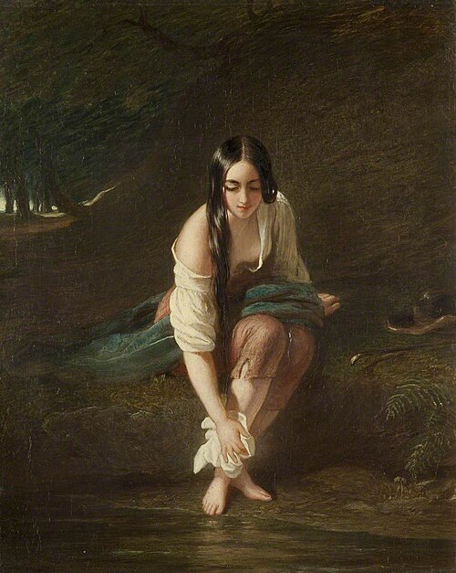 At the Pool, 1840, Charles Robert Leslie