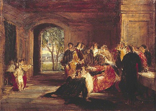 Sketch for ‘Christ Rebuking His Disciples by Calling the Little Child’, 1858, Charles Robert Leslie
