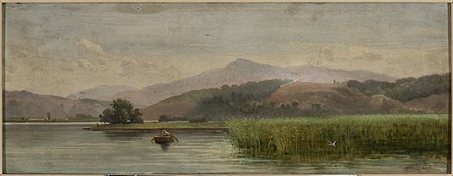 Lake Chiusi in Tuscany, 1871, Lorenzo Gelati