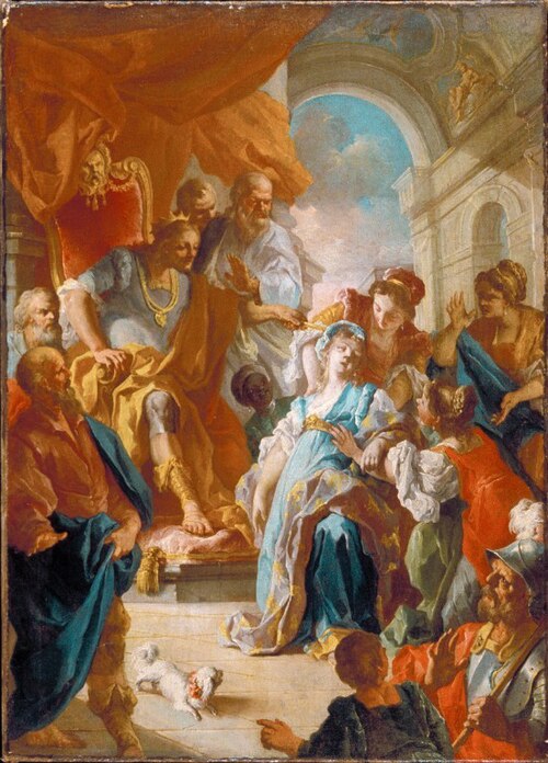 Esther Before Ahasuerus, 1758, Lorenzo de Caro