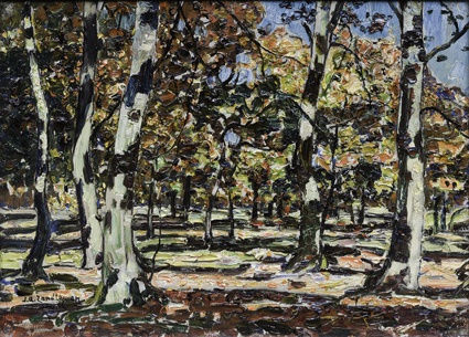 Bomen in de zon, 1916, Jan Adam Zandleven