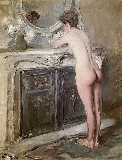 Nu devant la glace, 1905, Lothar von Seebach