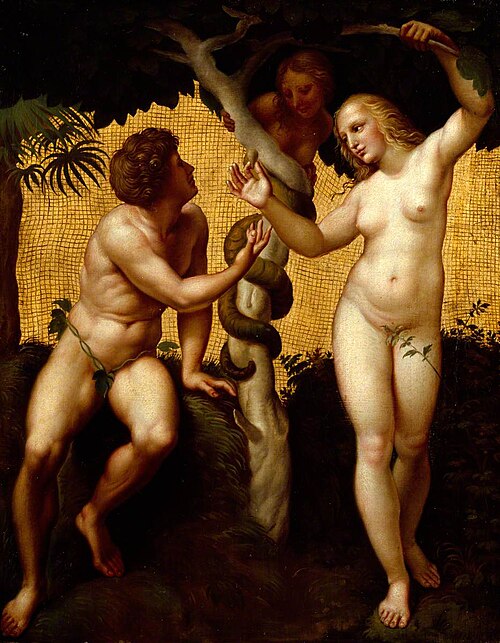 Adam and Eve (copy after Raphael), , Giuseppe Cades