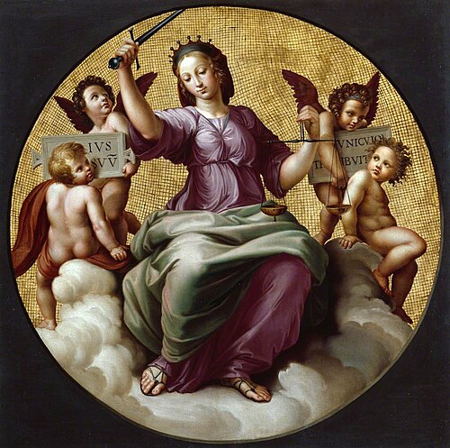 Justice (copy after Raphael), , Giuseppe Cades
