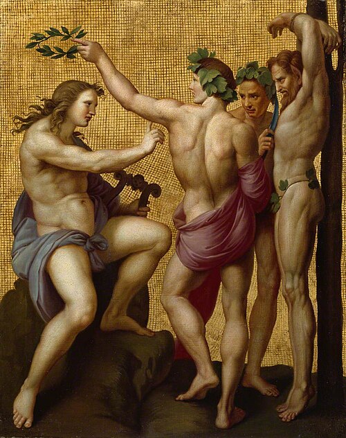 Apollo and Marsyas (copy after Raphael), , Giuseppe Cades