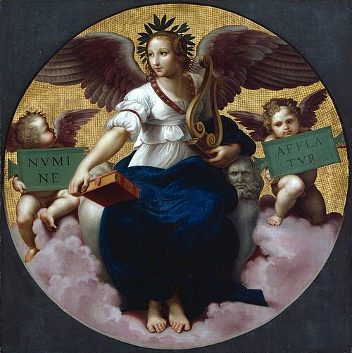 Poetry (copy after Raphael), , Giuseppe Cades