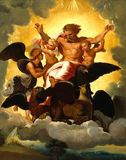 Vision of Ezekiel (copy after Raphael), , Giuseppe Cades