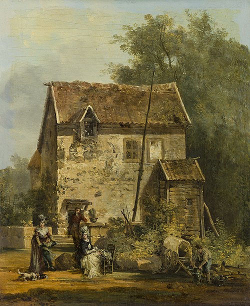 Elegant Company in a Garden, 1780, Louis-Gabriel Moreau